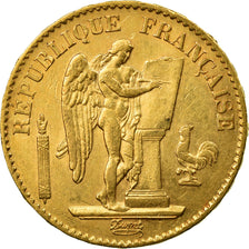 Moneta, Francja, Génie, 20 Francs, 1876, Paris, EF(40-45), Złoto, KM:825