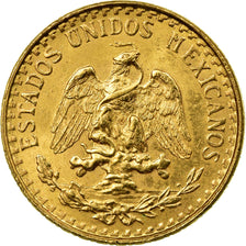 Coin, Mexico, 2 Pesos, 1945, Mexico City, MS(63), Gold, KM:461