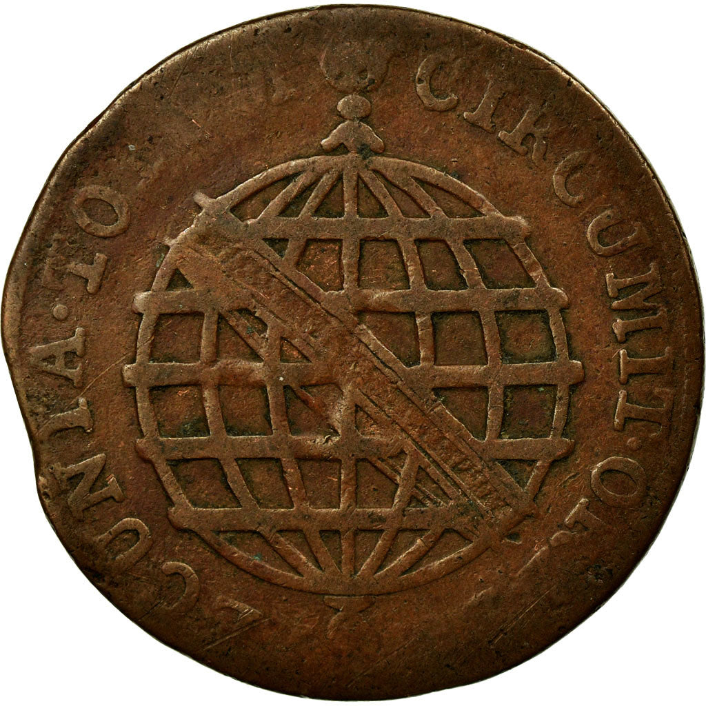 Moneta, Brasile, Joao, 10 Reis, 1803, Lisbon, MB+, Rame, KM:232.1