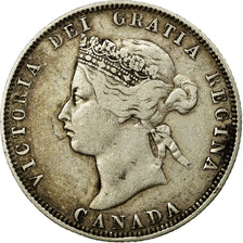 Münze, Kanada, Victoria, 25 Cents, 1872, S+, Silber, KM:5