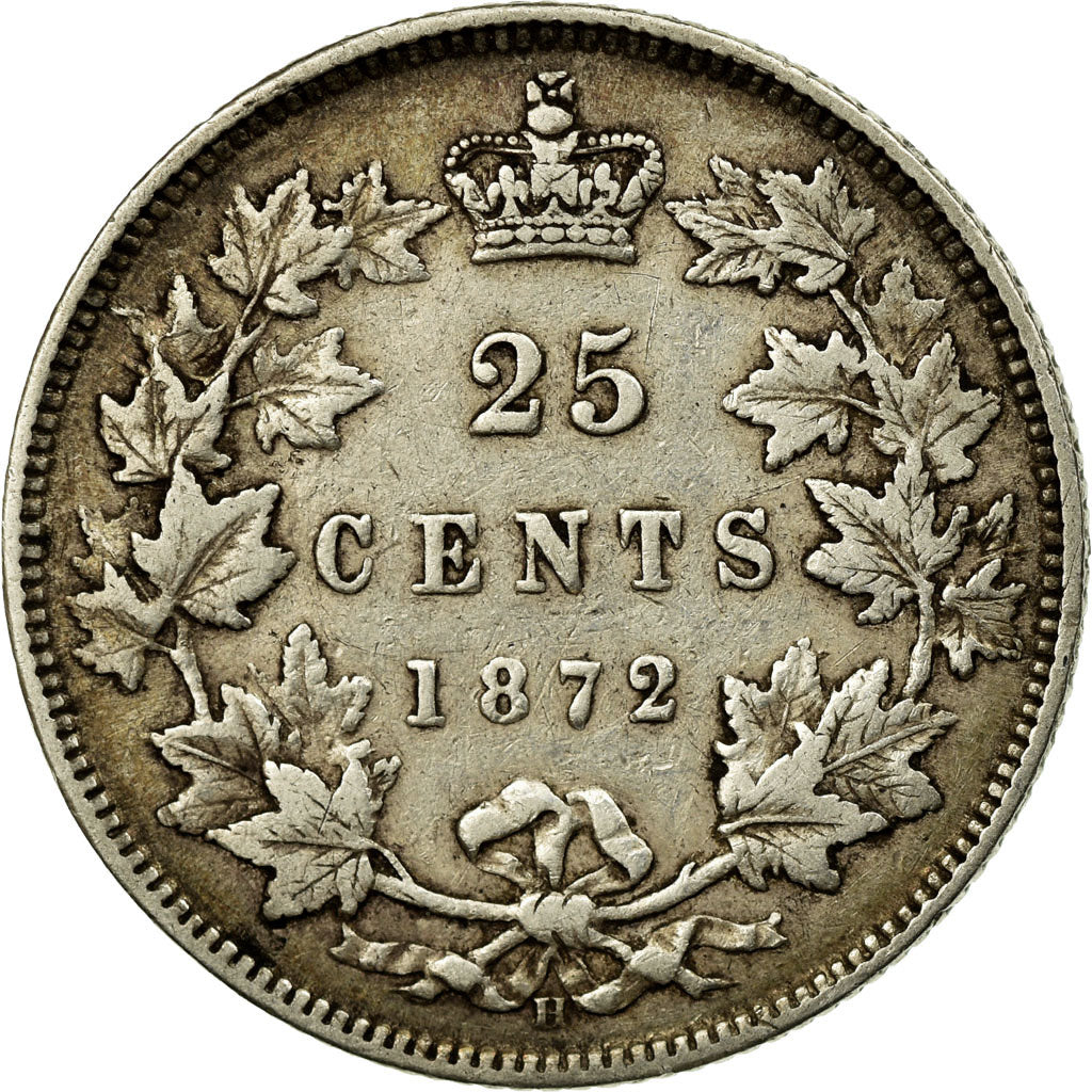Münze, Kanada, Victoria, 25 Cents, 1872, S+, Silber, KM:5
