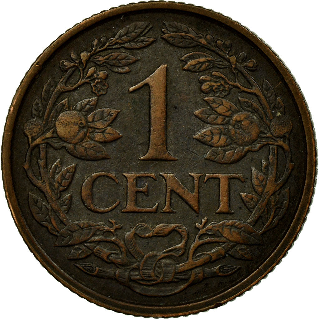 Coin, Netherlands, Wilhelmina I, Cent, 1919, AU(55-58), Bronze, KM:152