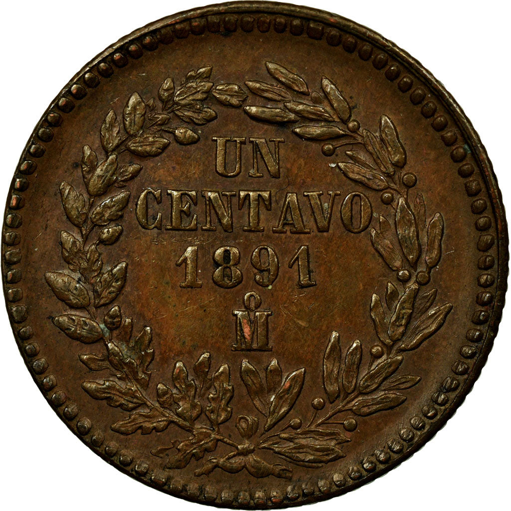 Coin, Mexico, Centavo, 1891, Mexico City, AU(55-58), Copper, KM:391.6