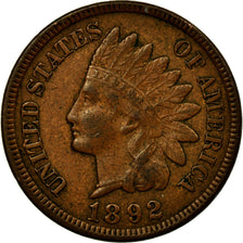 Coin, United States, Indian Head Cent, Cent, 1892, U.S. Mint, Philadelphia