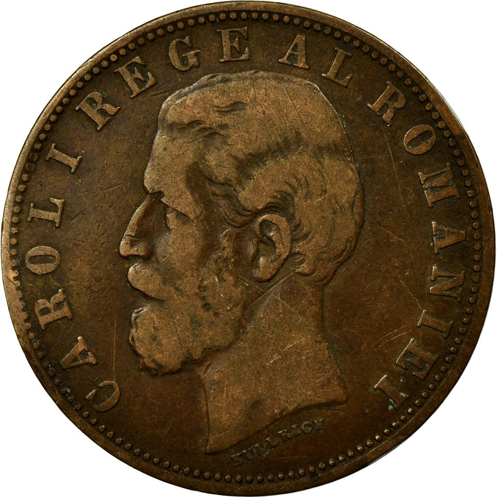 Coin, Romania, Carol I, 5 Bani, 1882, EF(40-45), Copper, KM:19