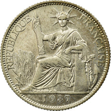 Coin, FRENCH INDO-CHINA, 20 Cents, 1937, Paris, MS(60-62), Silver, KM:17.2