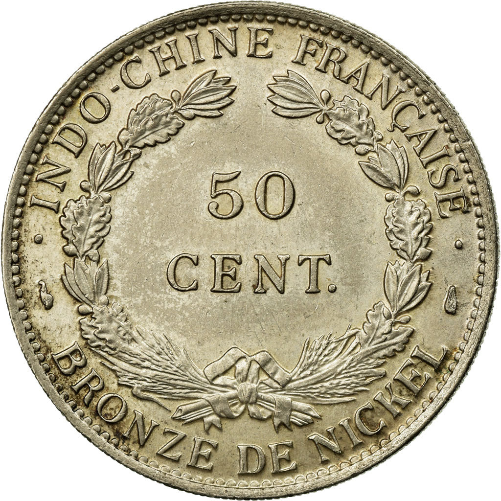 Moneda, INDOCHINA FRANCESA, 50 Cents, 1946, Paris, EBC+, Cobre - níquel, KM:31