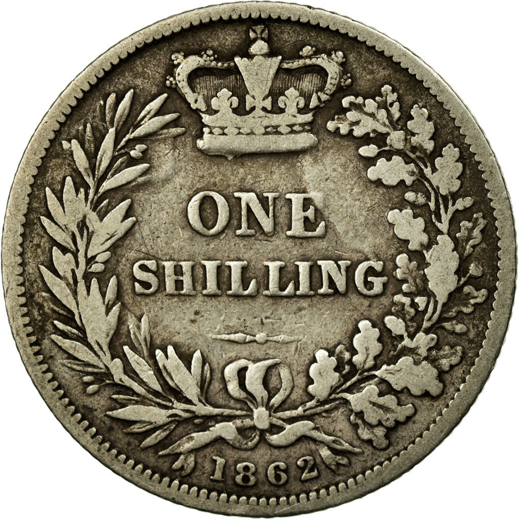 Coin, Great Britain, Victoria, Shilling, 1862, VF(20-25), Silver, KM:734.1
