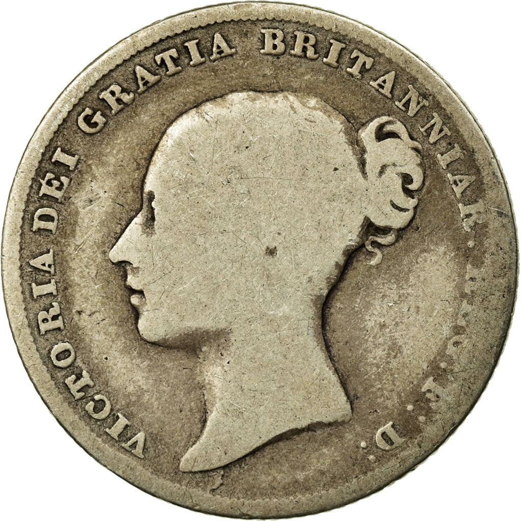 Moneta, Gran Bretagna, Victoria, Shilling, 1838, B+, Argento, KM:734.1