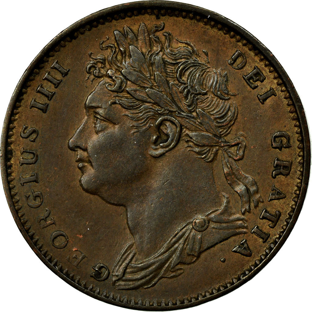 Coin, Great Britain, George IV, Farthing, 1821, MS(64), Copper, KM:677