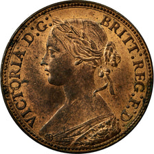 Coin, Great Britain, Victoria, Farthing, 1860, MS(64), Bronze, KM:747.1