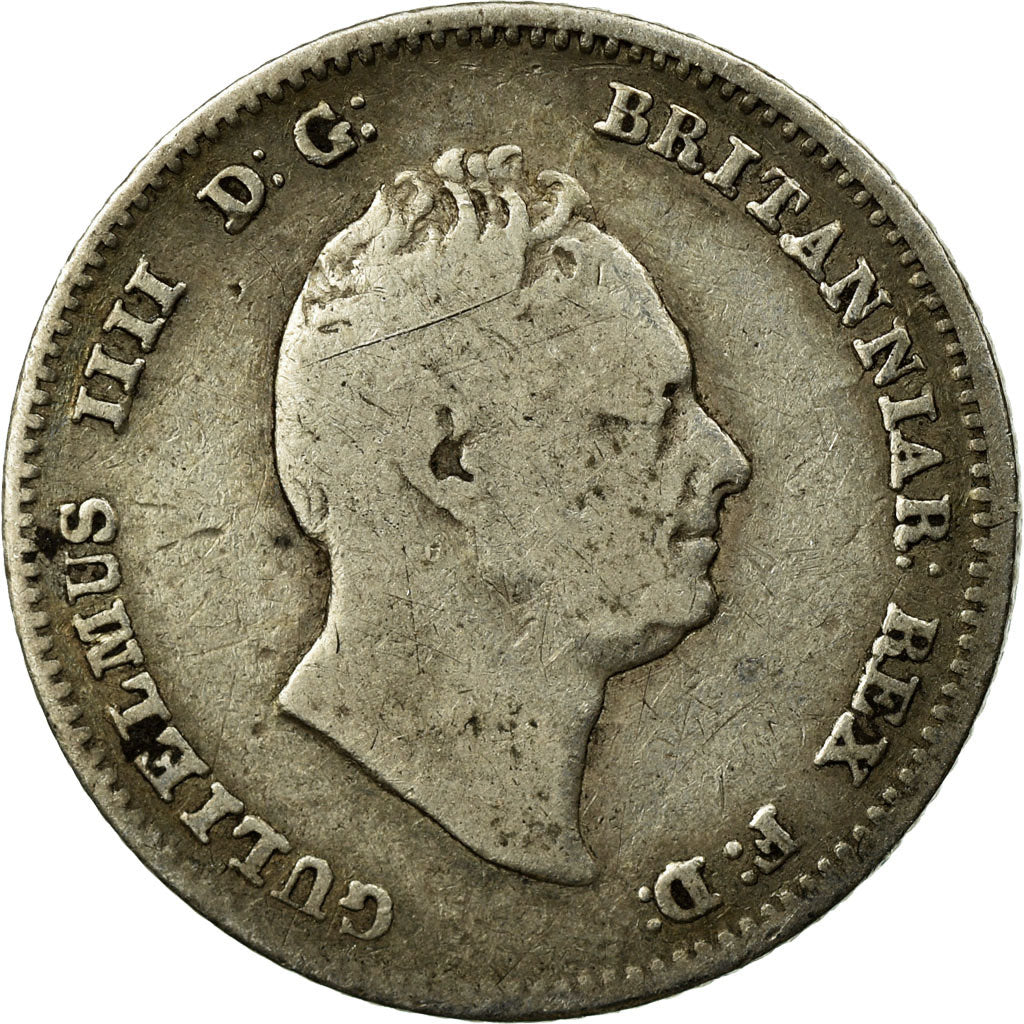 Coin, Great Britain, William IV, 4 Pence, Groat, 1836, VF(20-25), Silver, KM:711