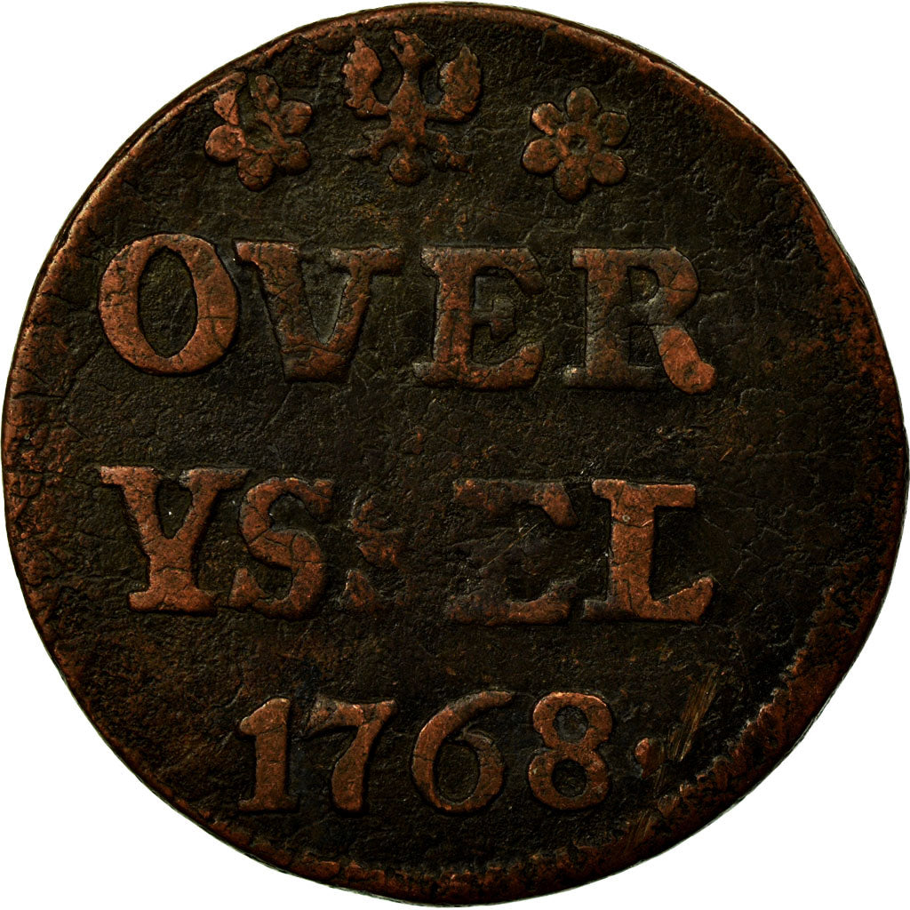 Coin, Netherlands, OVERYSSEL, Duit, 1768, VF(30-35), Copper, KM:90