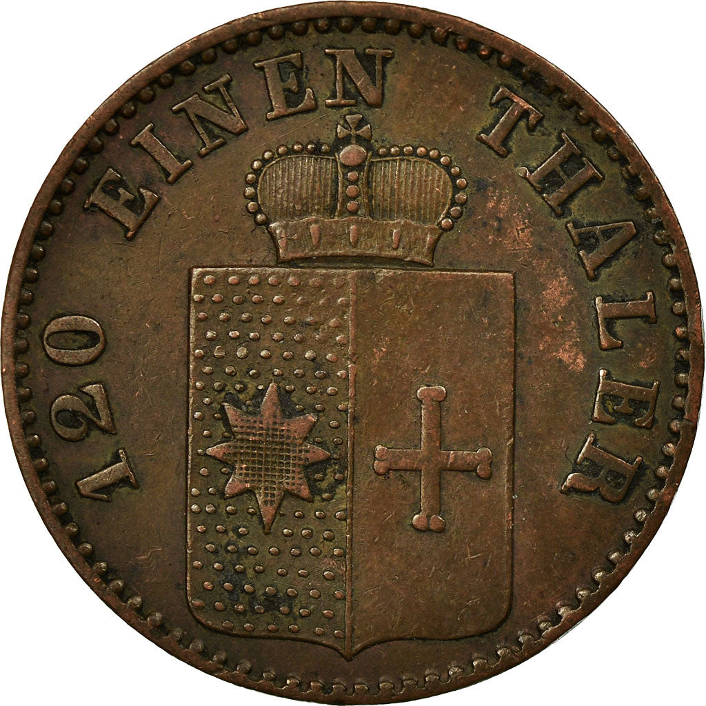 Coin, German States, WALDECK-PYRMONT, Georg Victor, 3 Pfennig, 1867, Prussia