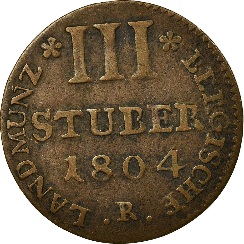 Coin, German States, BERG, Maximilian IV Joseph, 3 Stüber, 1804, D, EF(40-45)
