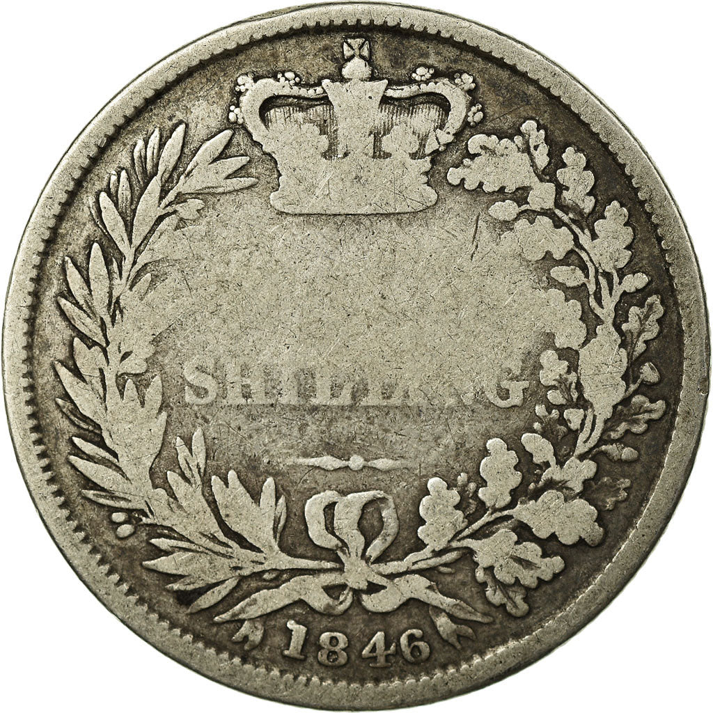 Coin, Great Britain, Victoria, Shilling, 1846, F(12-15), Silver, KM:734.1