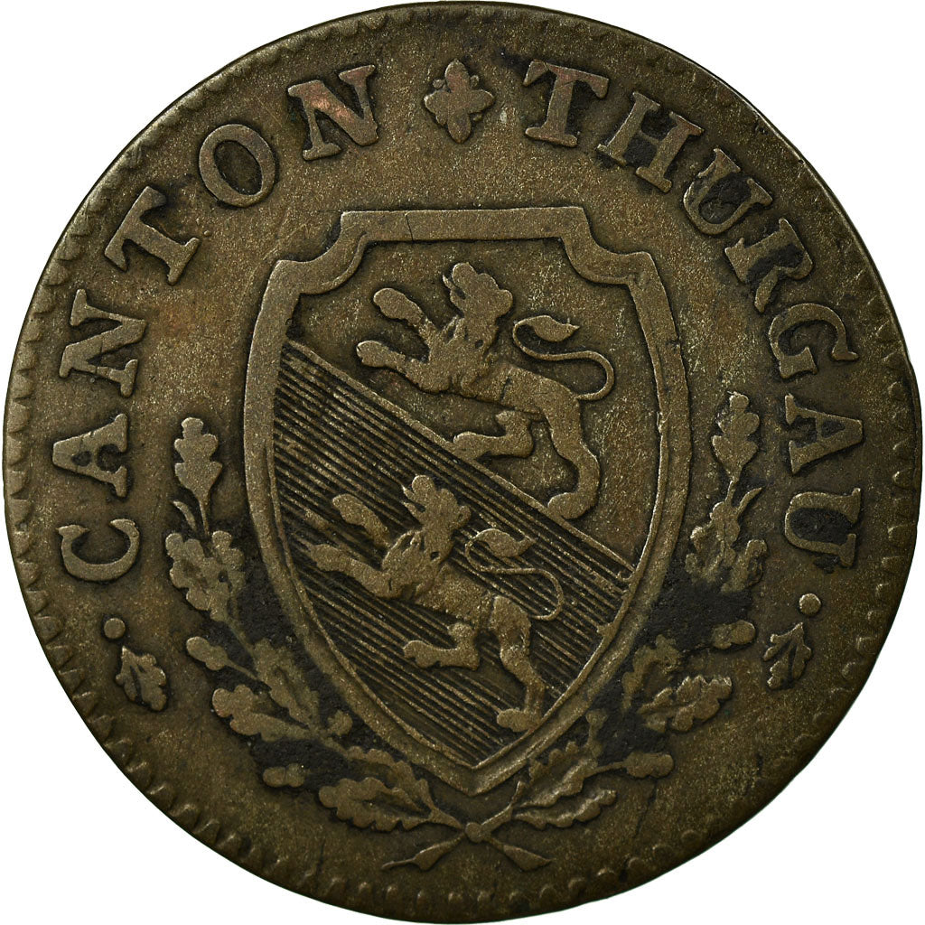 Coin, SWISS CANTONS, THURGAU, Batzen, 1809, VF(30-35), Billon, KM:4