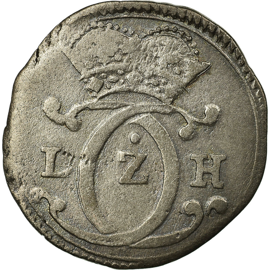 Coin, German States, HESSE-CASSEL, Karl, Albus, 12 Heller, 1694, EF(40-45)