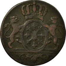 Moneda, Estados alemanes, CLEVES, Friedrich II, Duit, 1752, BC+, Cobre, KM:53
