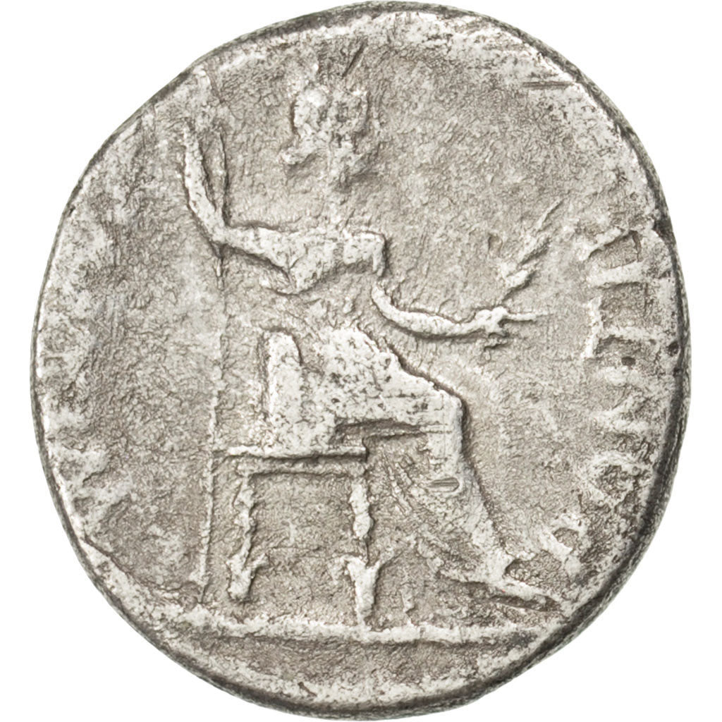 Tiberius, Denarius, VF(30-35), Silver, Cohen #16, 3.50