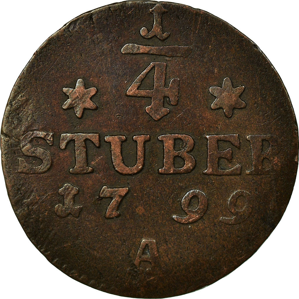 Monnaie, Etats allemands, 1/4 Stüber, 1799, TB+, Cuivre