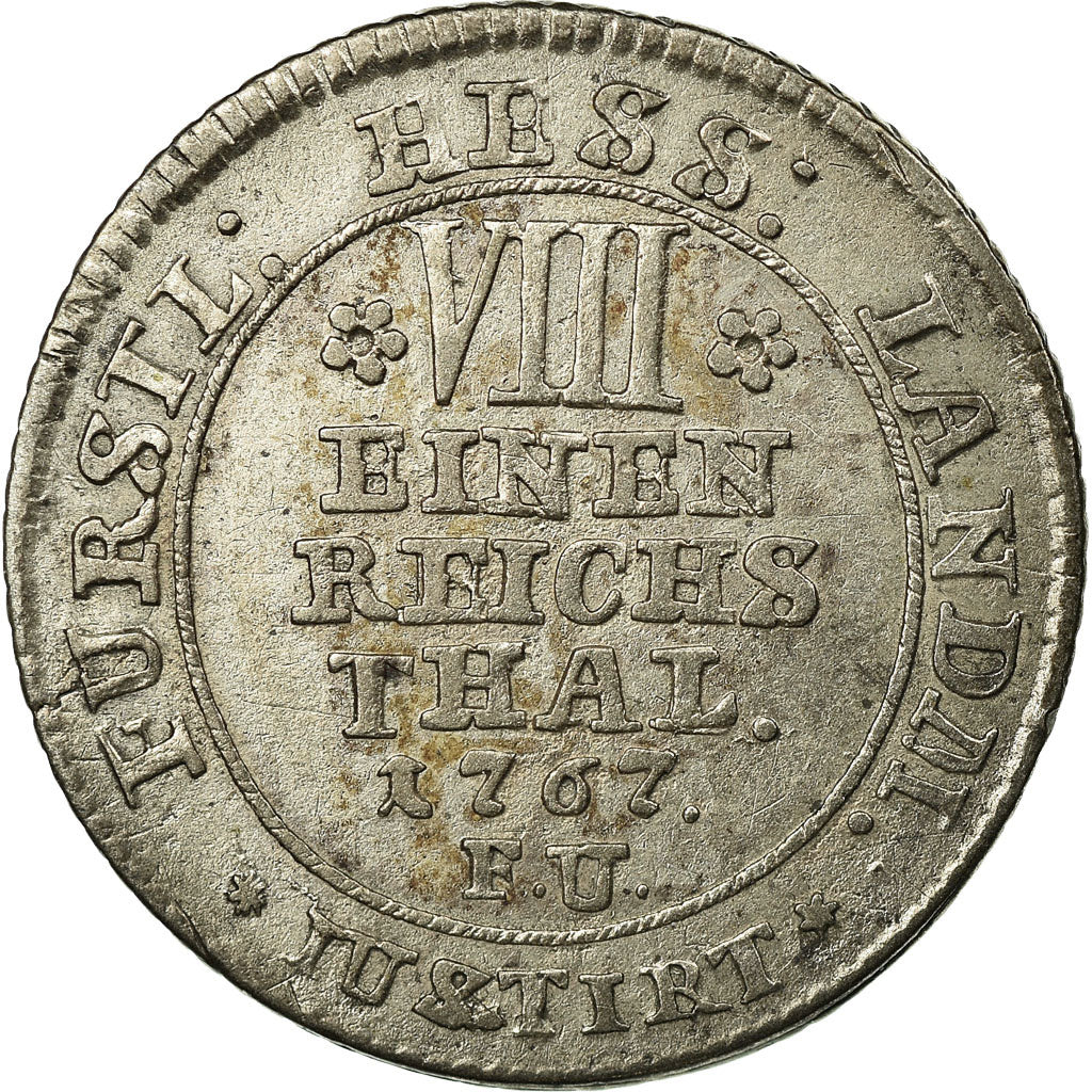 Coin, German States, HESSE-CASSEL, Friedrich II, 1/8 Thaler, 1767, AU(50-53)