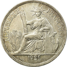 Moneta, INDOCINA FRANCESE, Piastre, 1921, Heaton, Birmingham, BB, Argento