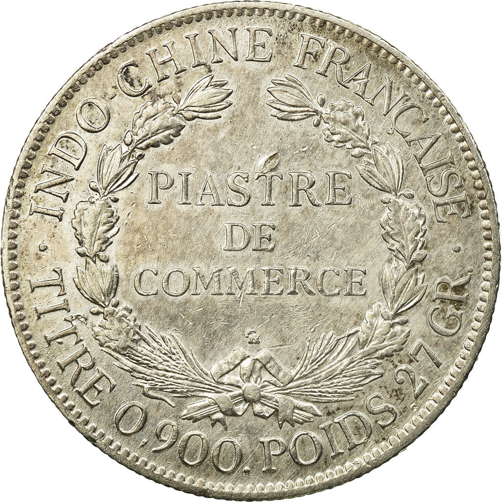 Moneta, INDOCINA FRANCESE, Piastre, 1921, Heaton, Birmingham, BB, Argento