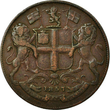 Coin, INDIA-BRITISH, 1/4 Anna, 1857, VF(30-35), Copper, KM:463.1
