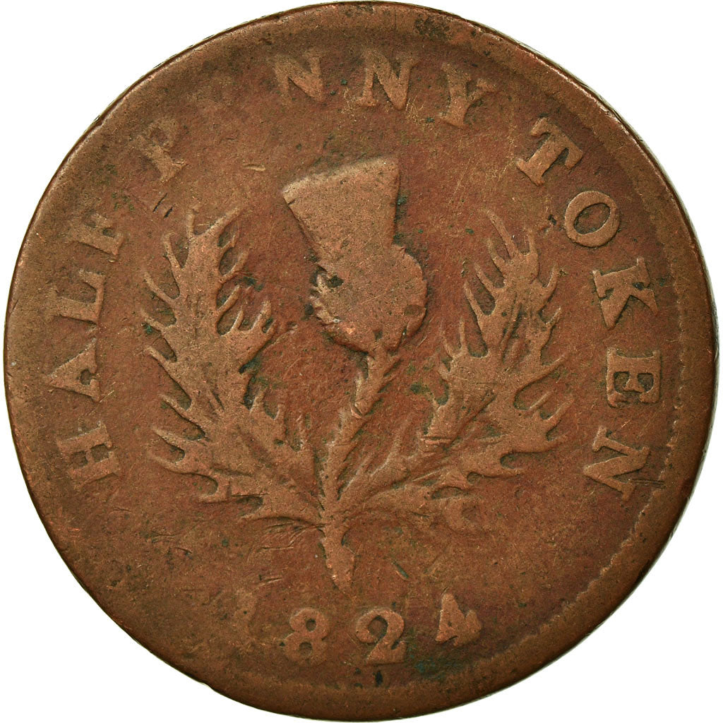 Canada, Token, 1824, B+, Rame