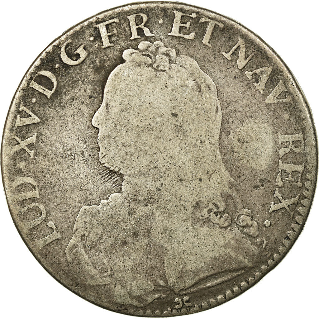 Coin, France, Louis XV, Écu aux branches d'olivier, Ecu, 1726, Grenoble
