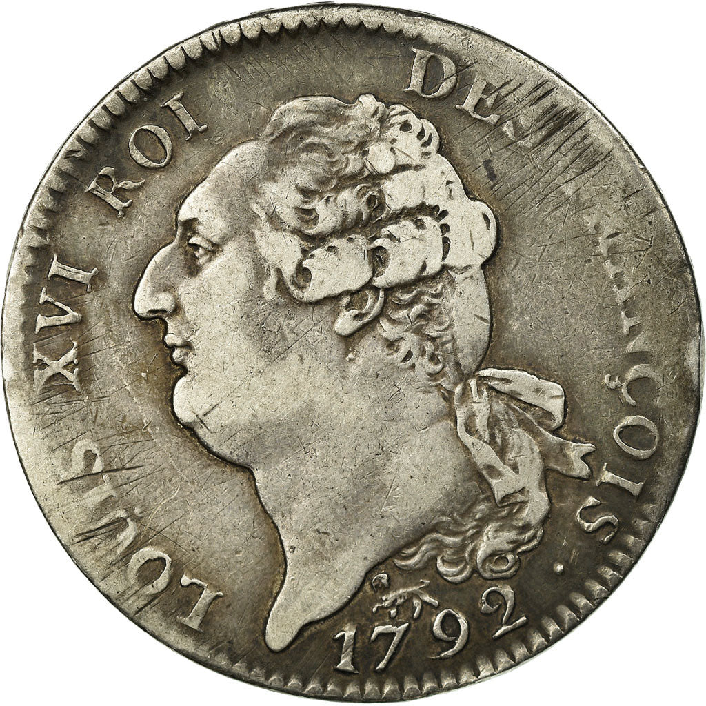 Coin, France, Écu de 6 livres françois, ECU, 6 Livres, 1792, Paris, VF(20-25)