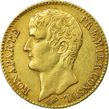 Moneta, Francia, Napoléon I, 40 Francs, An 12 (1804), Paris, MB+, Oro, KM:652