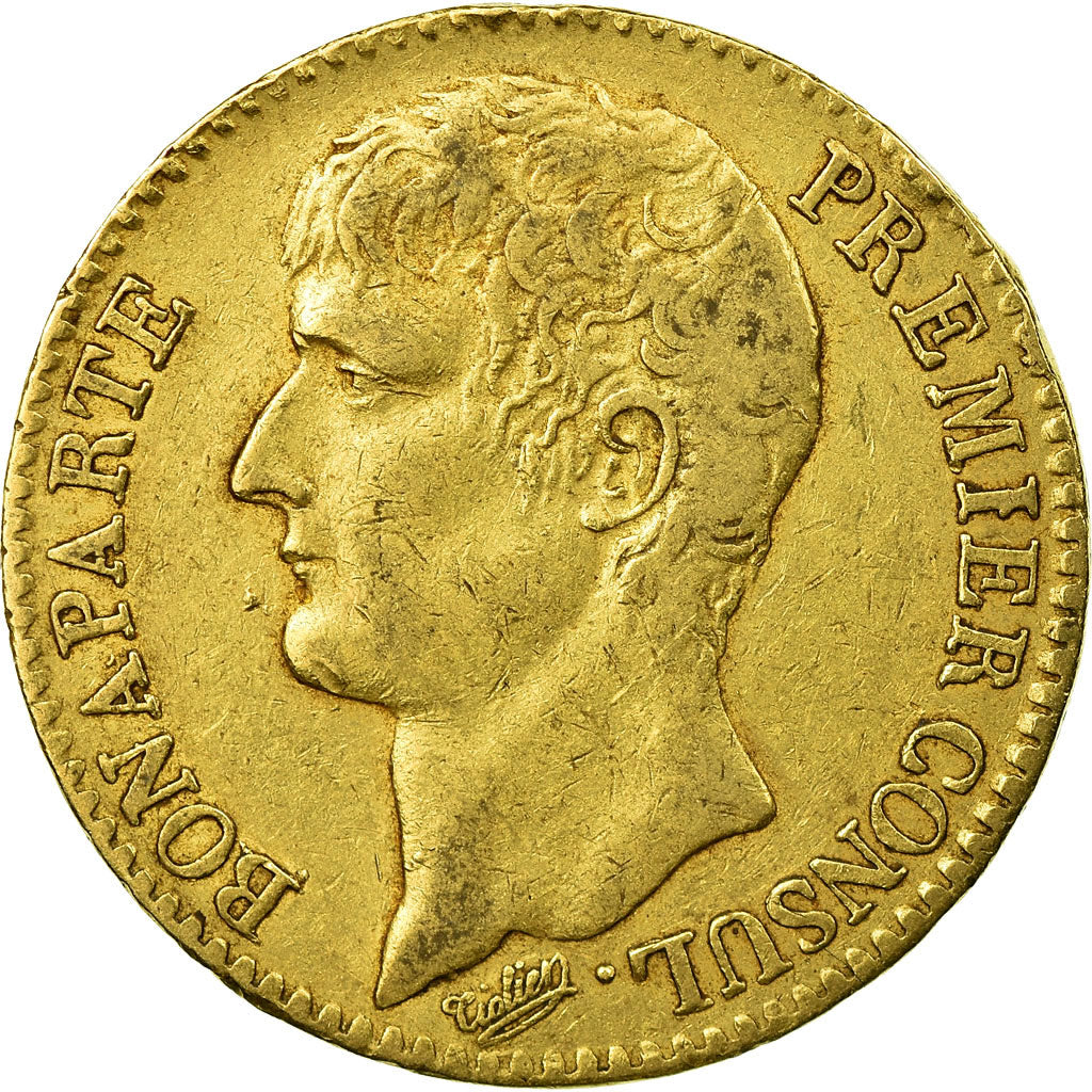 Coin, France, Napoléon I, 40 Francs, An 12 (1804), Paris, VF(30-35), Gold