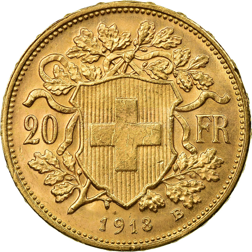 Moneda, Suiza, 20 Francs, 1913, Bern, EBC+, Oro, KM:35.1