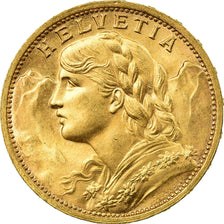 Moneda, Suiza, 20 Francs, 1927, Bern, SC, Oro, KM:35.1