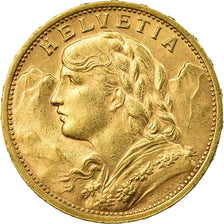 Moneda, Suiza, 20 Francs, 1901, Bern, EBC+, Oro, KM:35.1