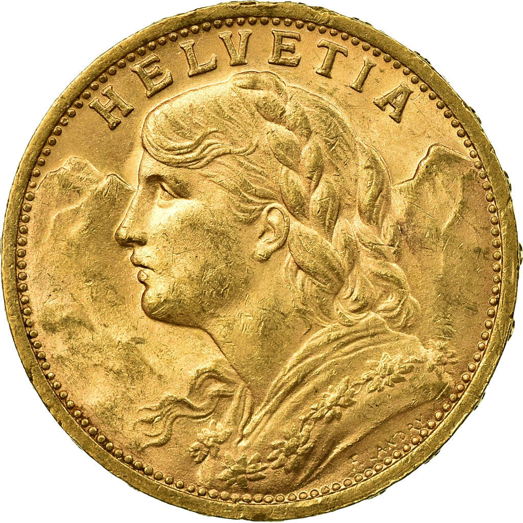 Moneda, Suiza, 20 Francs, 1902, Bern, SC, Oro, KM:35.1