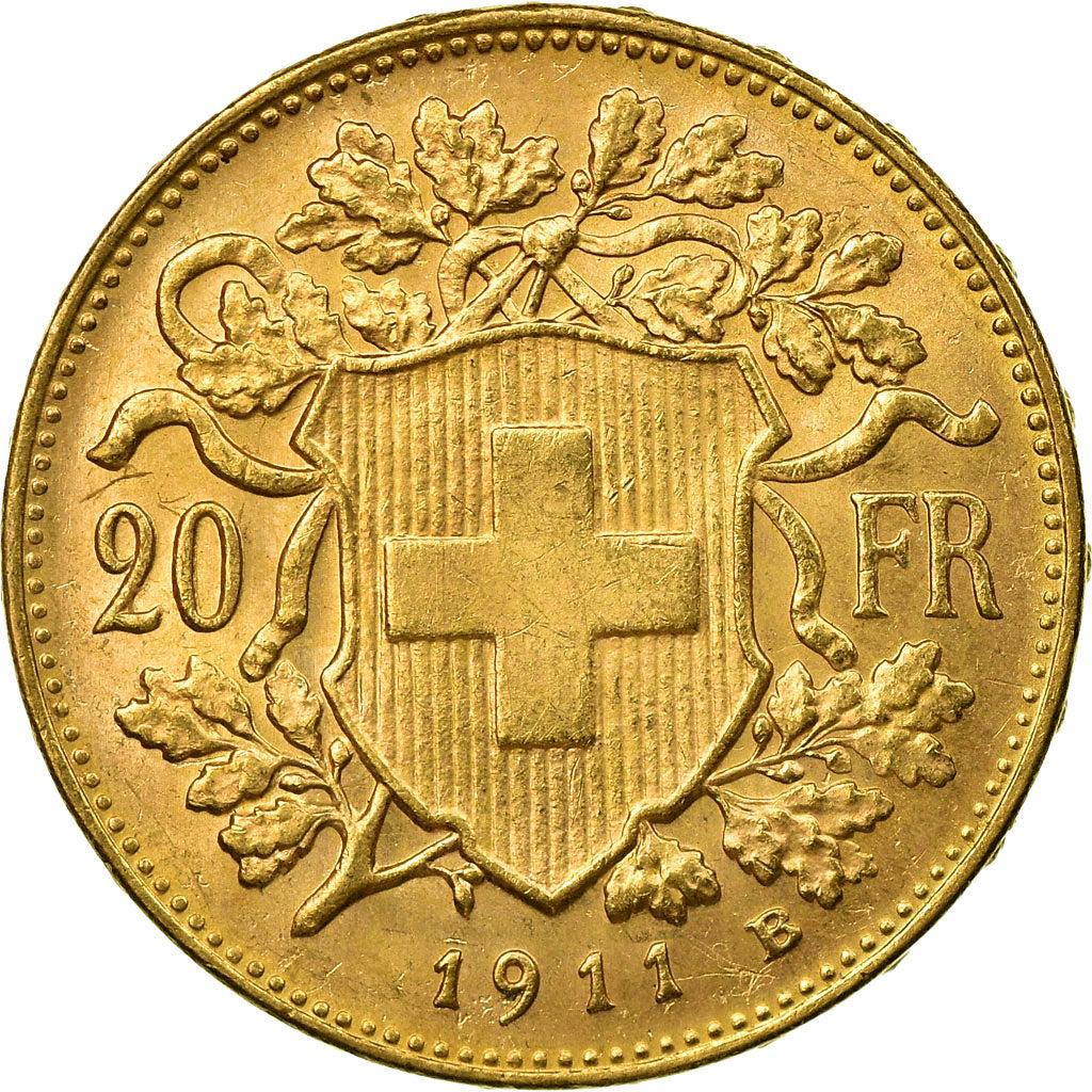 Moneda, Suiza, 20 Francs, 1911, Bern, SC, Oro, KM:35.1