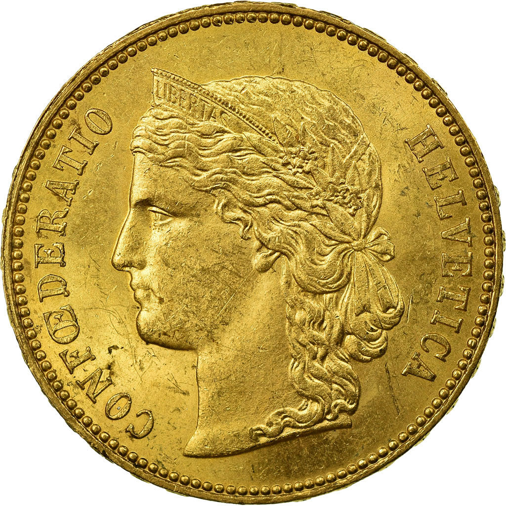 Moneda, Suiza, 20 Francs, 1896, Bern, MBC+, Oro, KM:31.3