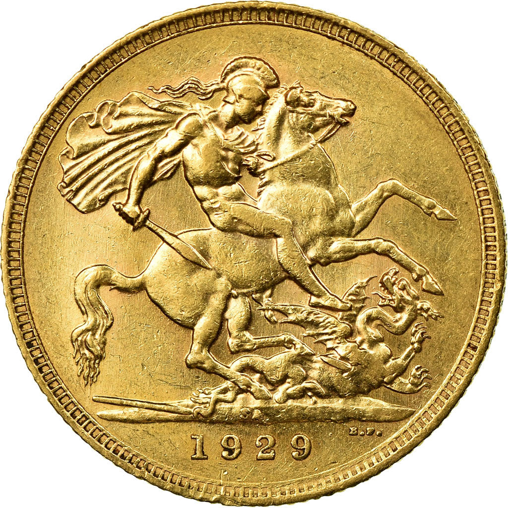 Monnaie, Afrique du Sud, George V, Sovereign, 1929, TTB+, Or, KM:A22