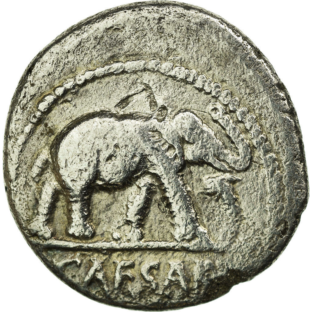 Moneta, Julius Caesar, Denarius, MB, Argento, Crawford:443/1
