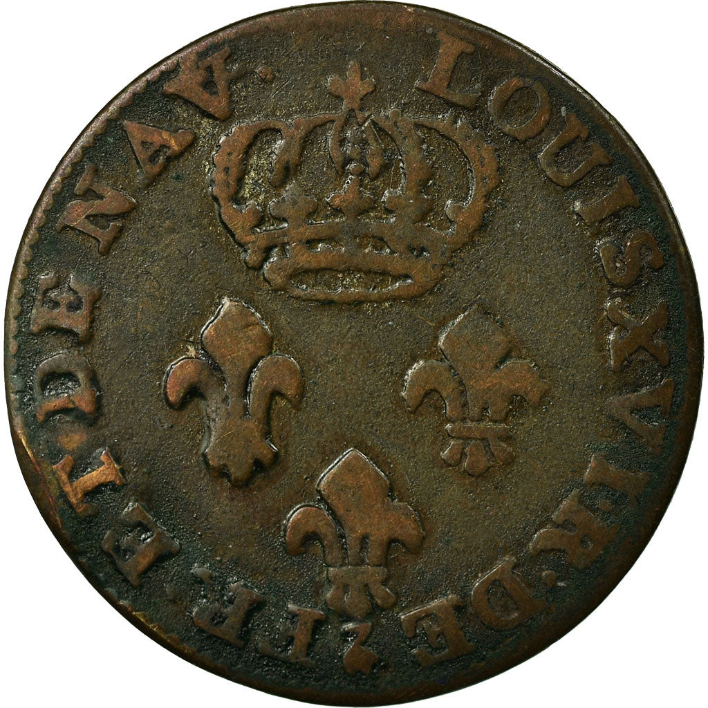 Moeda, GUIANA FRANCESA, 2 Sous, 1783, Paris, VF(30-35), Lingote, KM:1