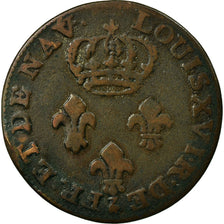 Moeda, GUIANA FRANCESA, 2 Sous, 1783, Paris, VF(30-35), Lingote, KM:1