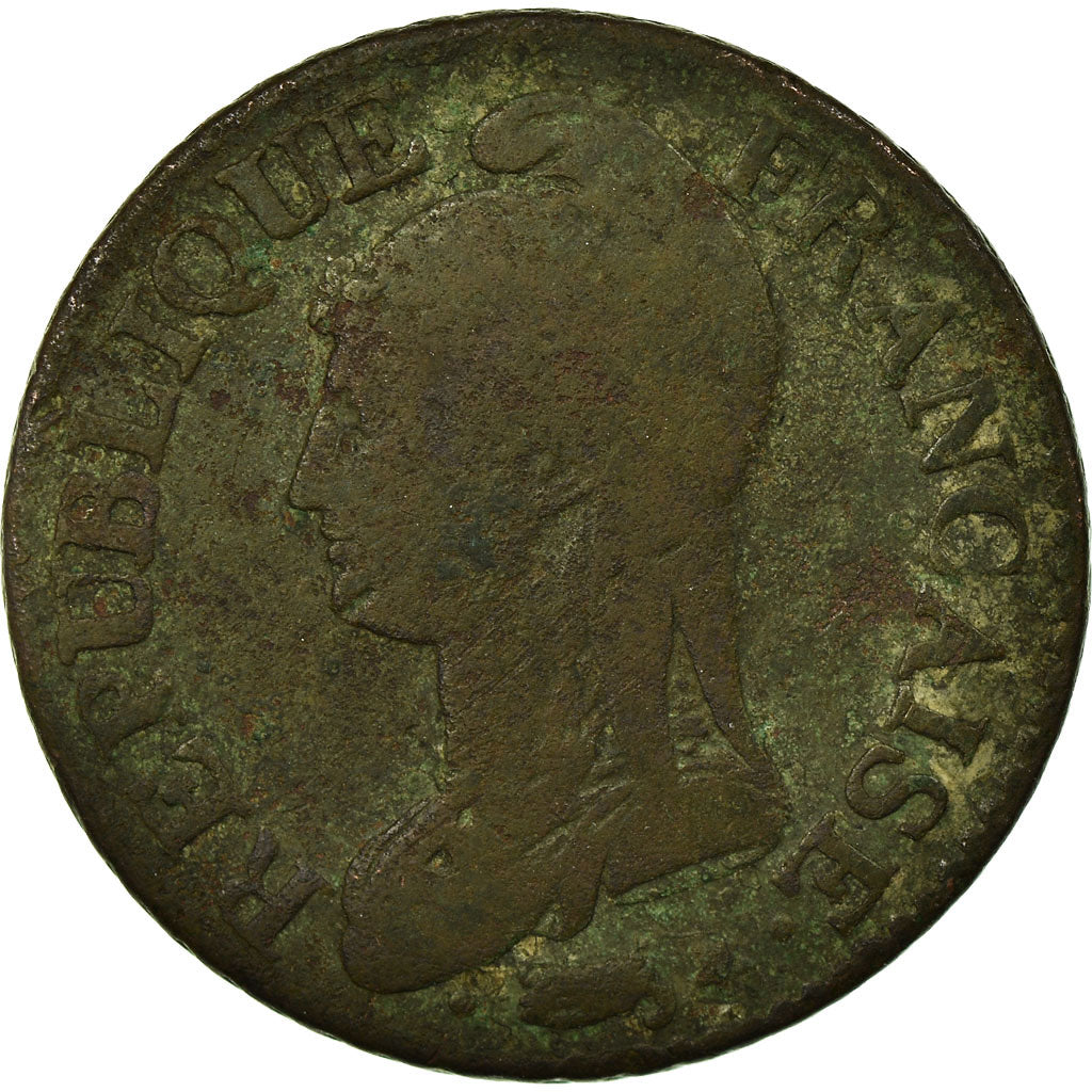 Moneta, Francja, Dupré, 5 Centimes, AN 7, Lille, F(12-15), Bronze, KM:640.11