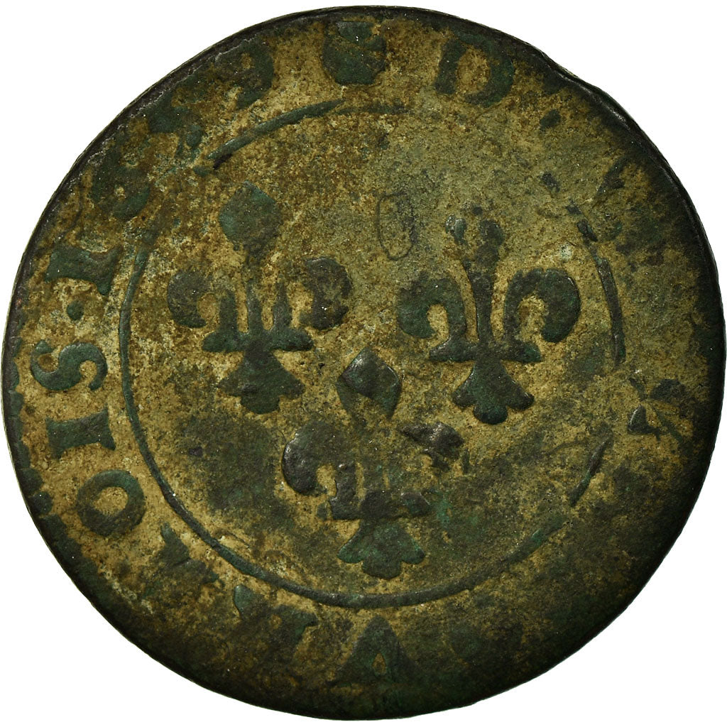 Monnaie, France, Double Tournois, 1659, Troyes, B+, Cuivre