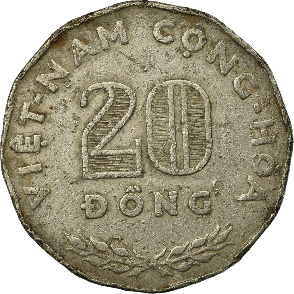 Monnaie, Viet Nam, STATE OF SOUTH VIET NAM, 20 Dông, 1968, Vantaa, TB+, Nickel