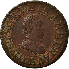 Monnaie, France, Louis XIII, Double Tournois, 1615, Paris, TB+, Cuivre, CGKL:386