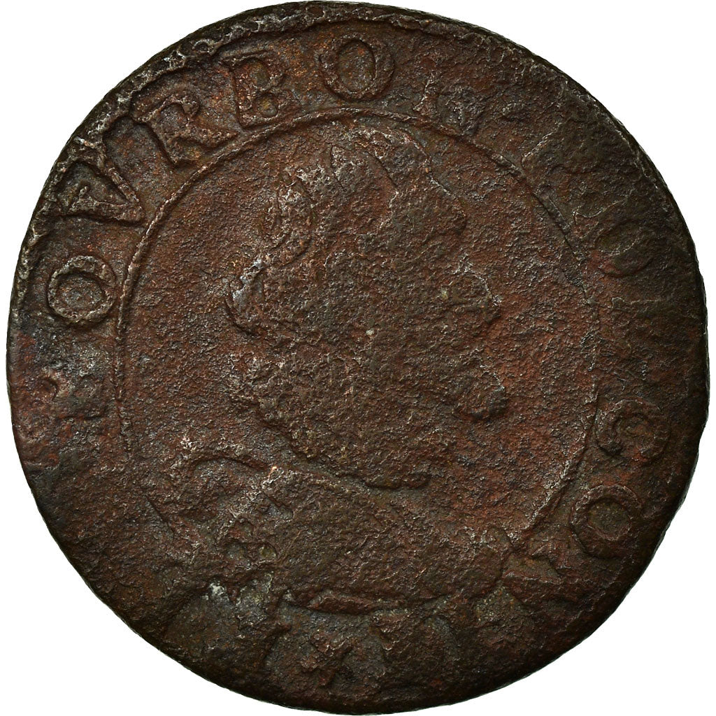 Moneda, ESTADOS FRANCESES, CHATEAU-RENAUD, 2 Deniers, Tournois, BC, Cobre, KM:5