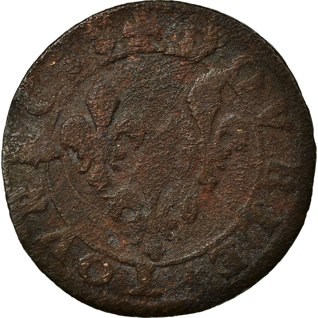 Moneda, ESTADOS FRANCESES, CHATEAU-RENAUD, 2 Deniers, Tournois, BC, Cobre, KM:5